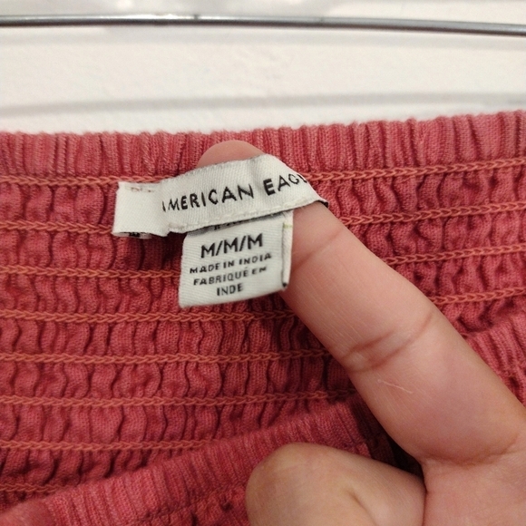 AEO - Smock Embroidery Ruffle Mini Skirt - Picture 8 of 9